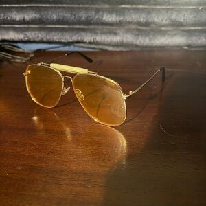 Gold Aviator Sunglasses